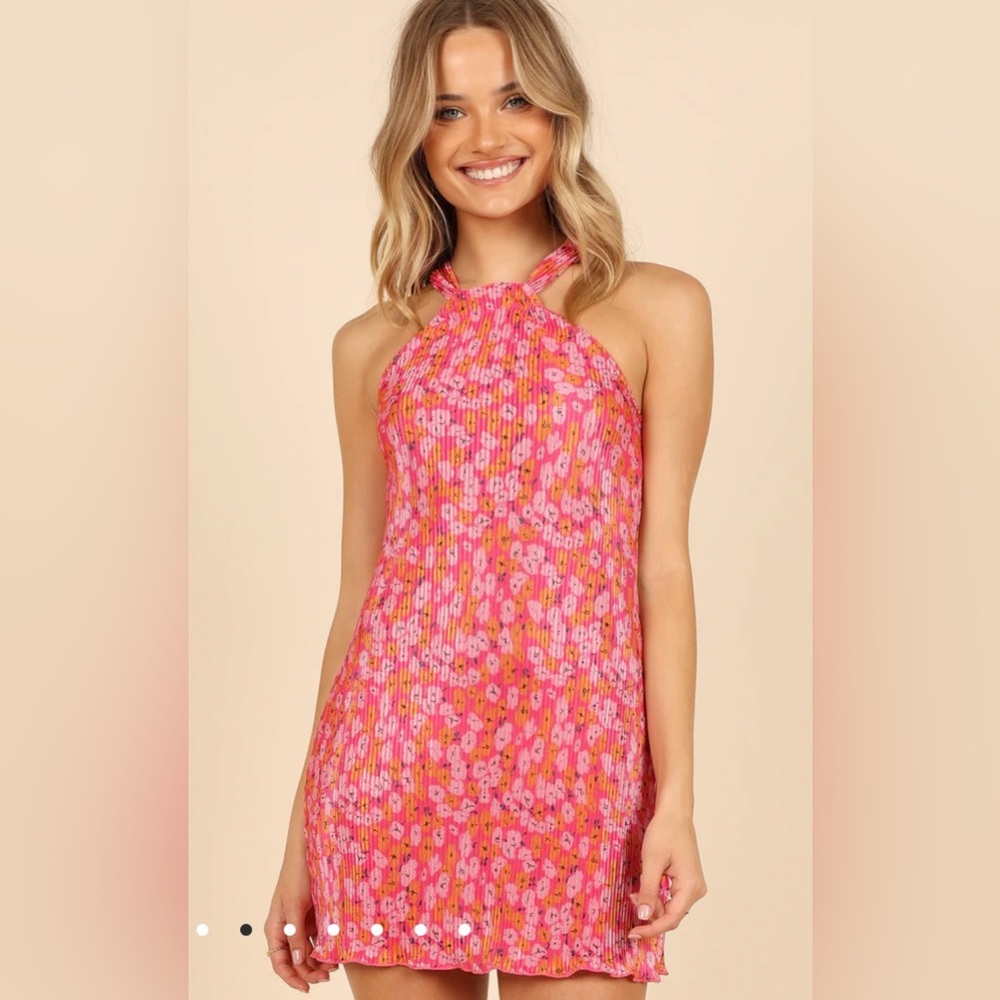 Petal & Pup Melody Plisse Halter Dress